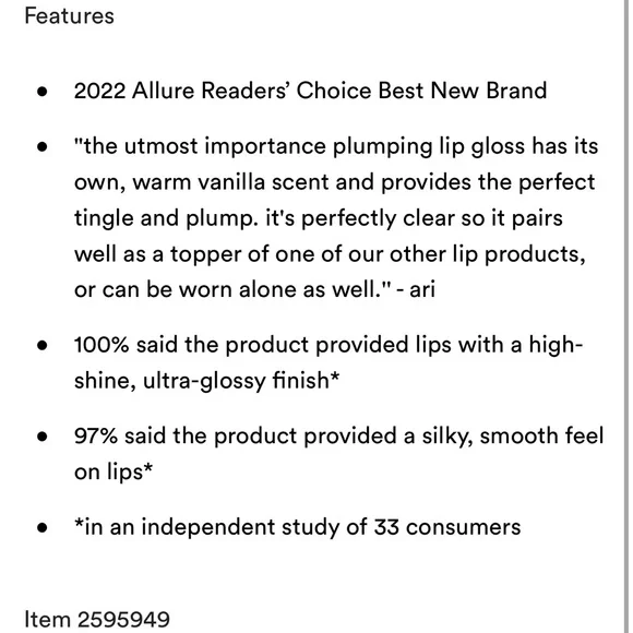 R.E.M. Beauty Utmost Importance Plumping Lip Gloss — Clear - Picture 5 of 5